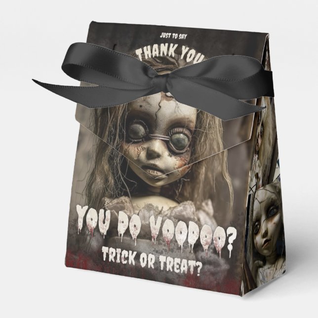 Niedliche  Spooky Voodoo Puppen Halloween Gefallen Geschenkschachtel (Vorderseite)