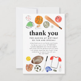 Niedliche Sporthallen Kindermädchen Geburtstag Dan Dankeskarte