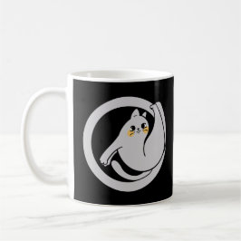 niedliche Sportkatze | Graukatze | glückliche Katz Kaffeetasse