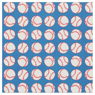 Niedliche Sportwunder und Rote Baseballs in Blau Stoff