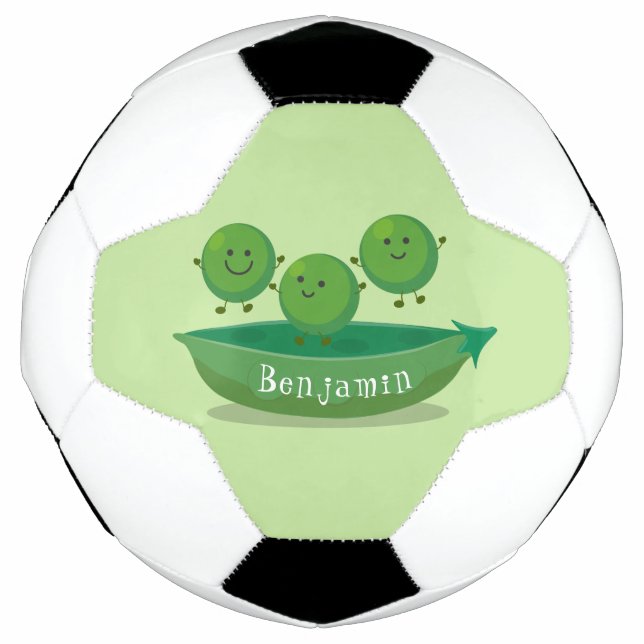 Niedliche Springererbsen in der Darstellung des Ca Fußball (Vorderseite)
