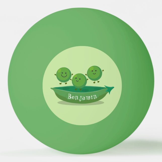 Niedliche Springererbsen in der Darstellung des Ca Tischtennisball (Vorderseite)
