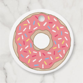 Niedliche Sprinklen Donut Personalisiert Geschenkanhänger