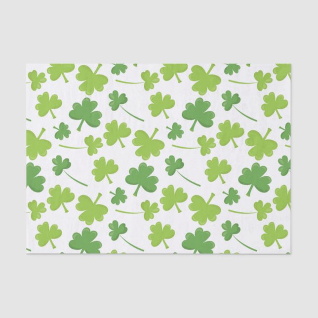 Niedliche St. Patrick-Day Clovers Seidenpapier (Vorderseite)