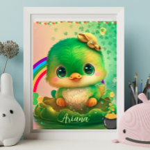 Niedliche St Patrick's Day Bird Personalisierte Ku