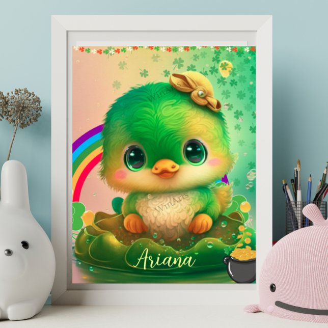 Niedliche St Patrick's Day Bird Personalisierte Ku Poster (Von Creator hochgeladen)
