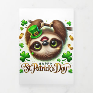 Niedliche St Patrick's Day Card mit festem Faultie Dreifach Gefaltete Urlaubskarte