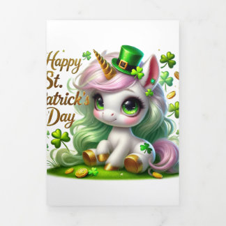 Niedliche St Patrick's Day Card mit festlichem Ein Dreifach Gefaltete Urlaubskarte