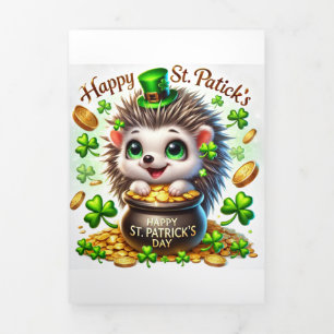 Niedliche St Patrick's Day Card mit festlichem Ige Dreifach Gefaltete Urlaubskarte