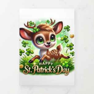 Niedliche St Patrick's Day Card mit festlichem Iri Dreifach Gefaltete Urlaubskarte