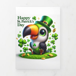 Niedliche St Patrick's Day Card mit festlichem Tou Dreifach Gefaltete Urlaubskarte