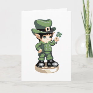Niedliche St Patrick's Day Card ."Siehe Klee" Karte