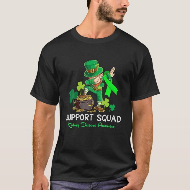 Niedliche St Patrick's Day Support Squad Nierenerk T-Shirt (Vorderseite)