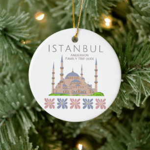 Niedliche Stadt Istanbul Keramik Ornament