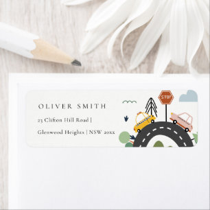 Niedliche städtische Autos Straße Kinder Adresse