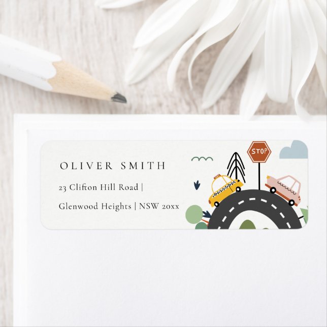 Niedliche städtische Autos Straße Kinder Adresse (Insitu)