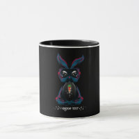 Niedliche Starlight Eyes Bunny in Yoga Pose Medita