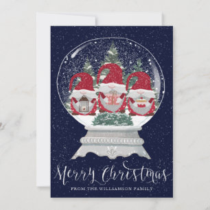 Niedliche Sterne in einer Schneeglobe Weihnachtska