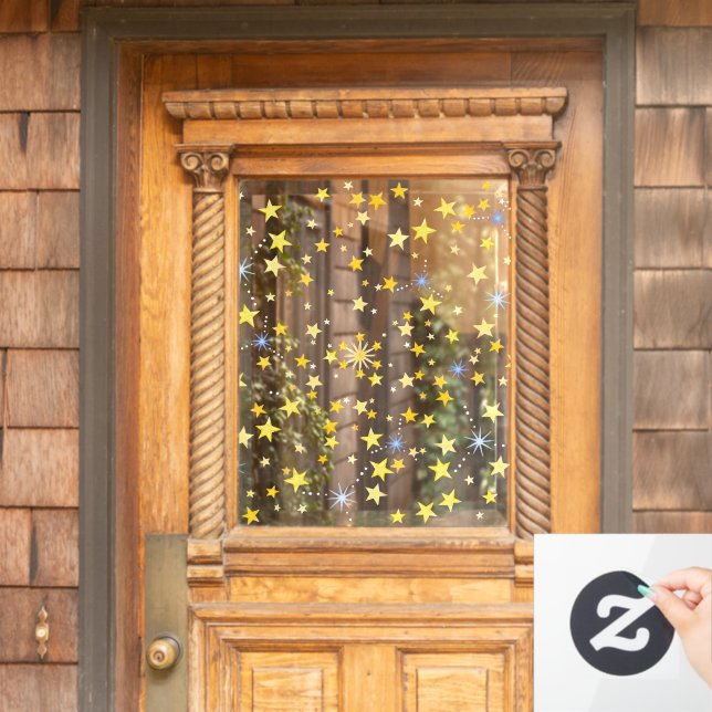 Niedliche Sterne Weihnachten und Silvester Dekorat Fensteraufkleber (Haustür)