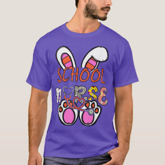 Niedliche Stethoscope School Nurse Bunny Osterfest T-Shirt