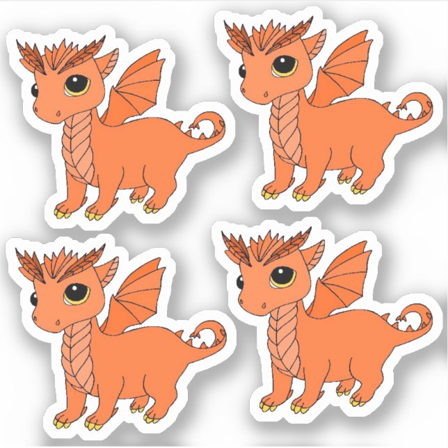 Niedliche Sticker des Taurus Dragon-Designs zodiak (Vorderseite)