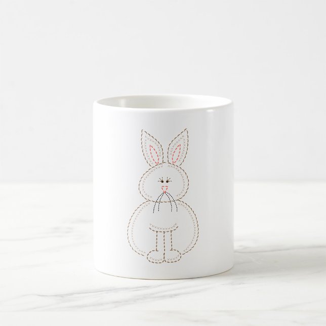 Niedliche Stickerei Bunny Rabbit Kaffeetasse (Von Creator hochgeladen)