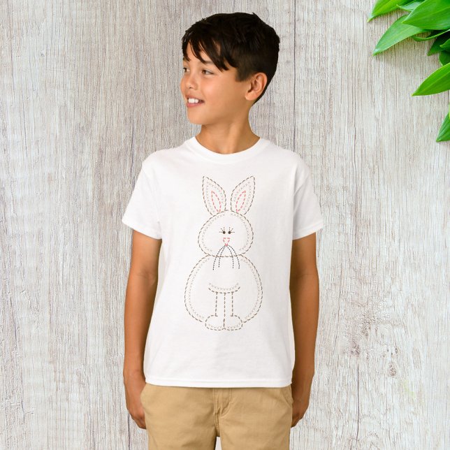 Niedliche Stickerei Bunny Rabbit T-Shirt (Von Creator hochgeladen)