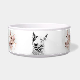 Niedliche Stier-Terrierhundekunst Napf