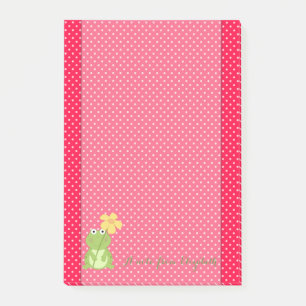 Niedliche Stilelemente, Polka Dots, Frosch Post-it Klebezettel