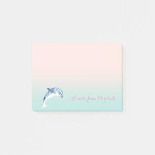 Niedliche Stilvoll, Dolphin, Personalisiert Post-it Klebezettel