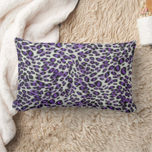 Niedliche stilvolle Elegant Lila Leopard Tierdruck Lendenkissen