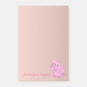 Niedliche, stilvolle Girly ,Baby Elephant Post-it Klebezettel