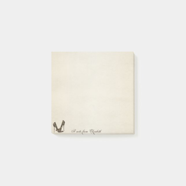 Niedliche, stilvolle High Heels Post-it Klebezettel (Vorderseite)