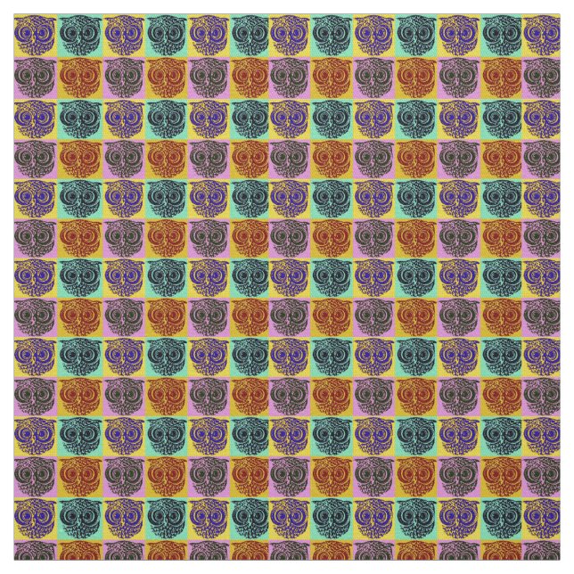 niedliche Stoffe mit bunten Eule (Muster)