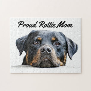 Niedliche stolze Rottie Mama der Rottweiler Puzzle