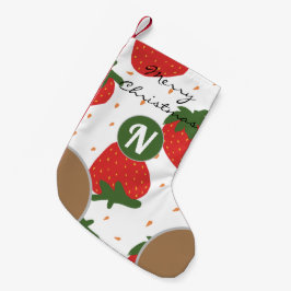 Niedliche Storeberry Rot Mit Monogramm grün stilvo Kleiner Weihnachtsstrumpf