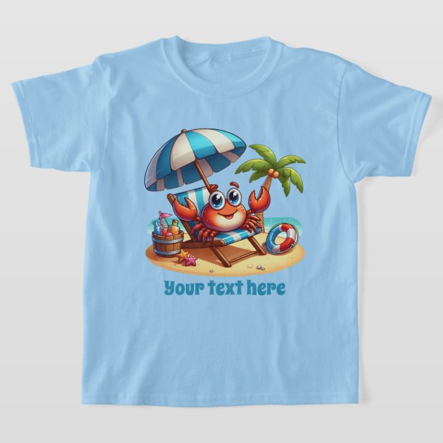 Niedliche Strandkrabbe unisex hinzufügen T-Shirt (Ablage )