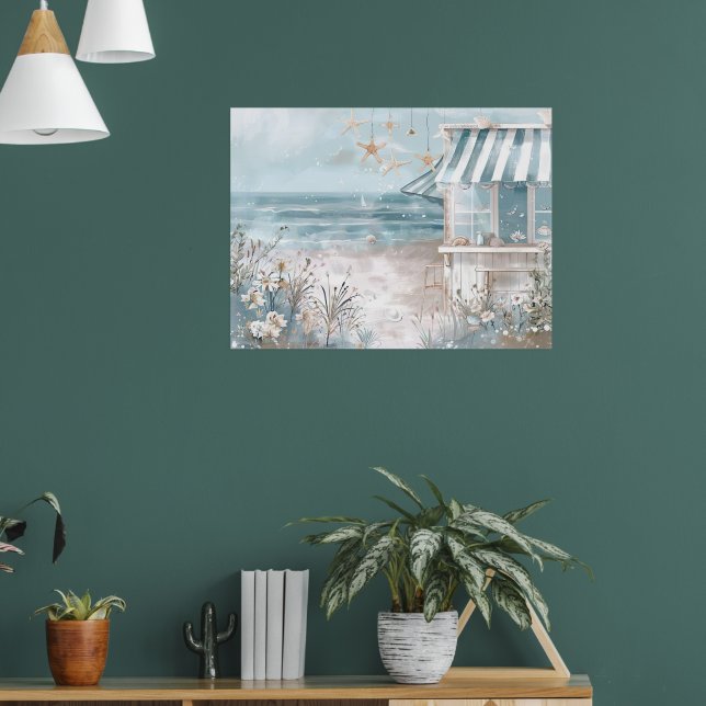 niedliche Strandlandschaft zur Veranschaulichung d Poster (Wohnzimmer 1)