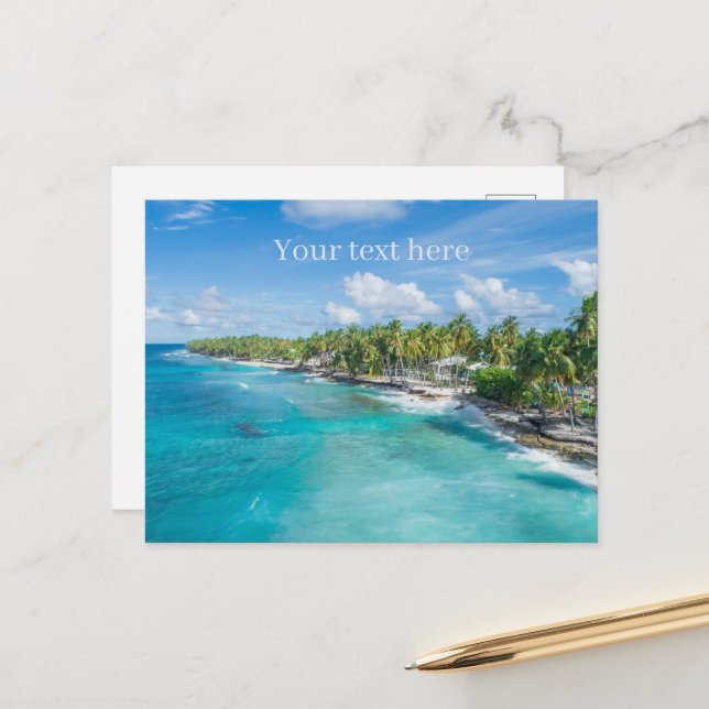 niedliche Strandszene Postkarte (Vorderseite/Rückseite Beispiel)