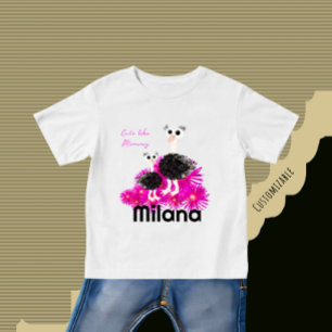 Niedliche Strauße Baby T-shirt