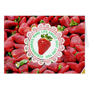 Niedliche Strawberry Freundschaftskarte
