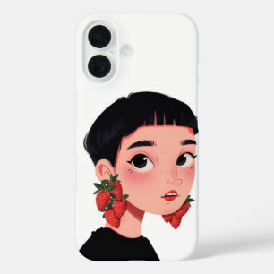 Niedliche Strawberry Girl iPhone Case Kawaii Gesch