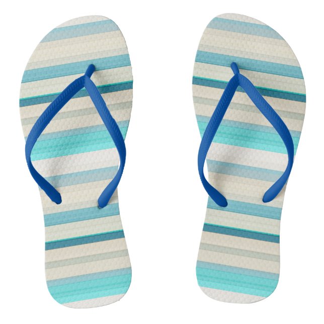 Niedliche Streifen aus Aqua Flip Flops (Fußbett)