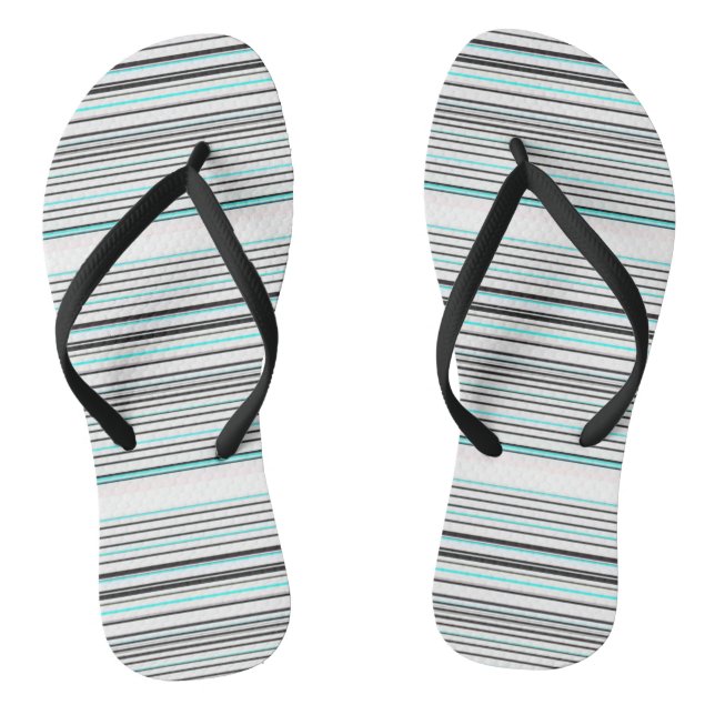 Niedliche Streifen aus Aqua Flip Flops (Fußbett)