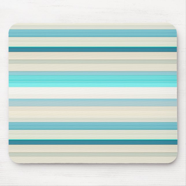 Niedliche Streifen aus Aqua Mousepad (Vorne)