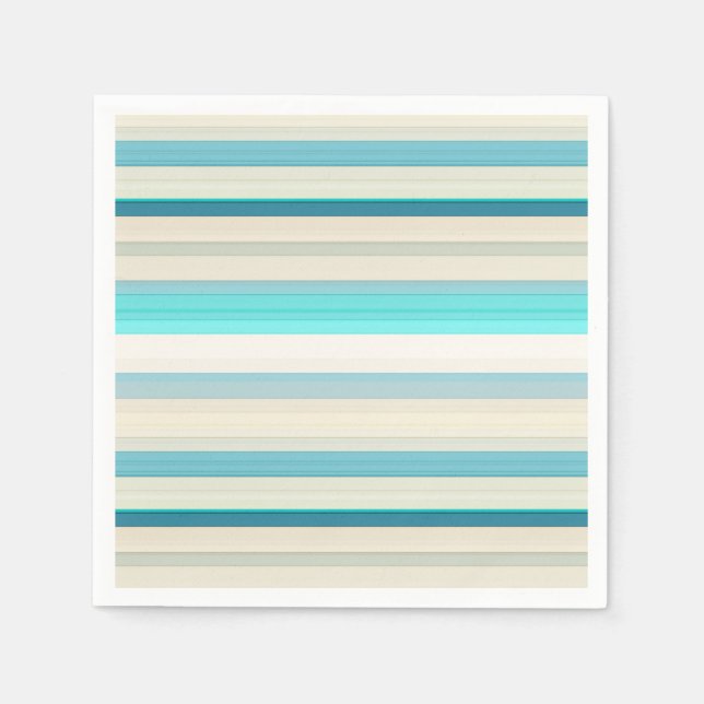 Niedliche Streifen aus Aqua Serviette (Vorderseite)