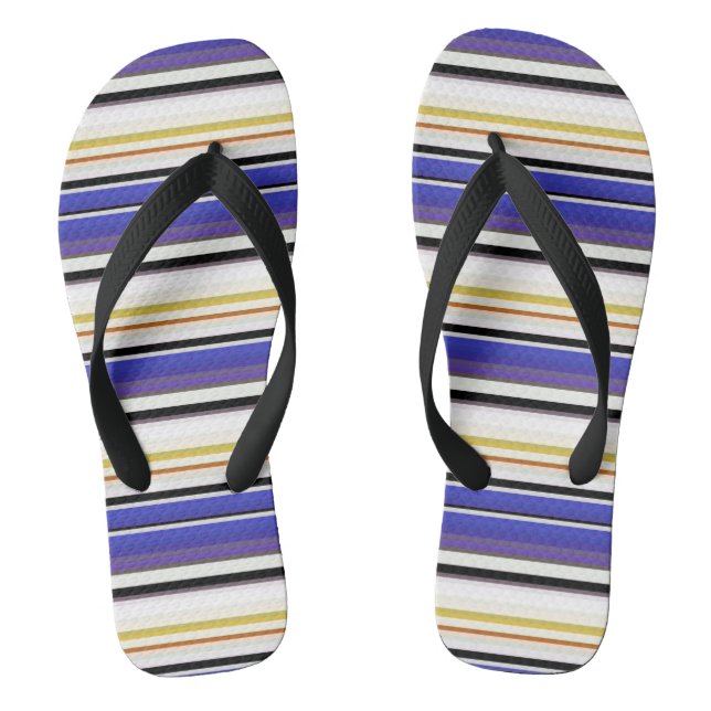 Niedliche Streifen Flip Flops (Fußbett)