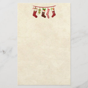 Niedliche Strümpfe zu Weihnachten Briefpapier
