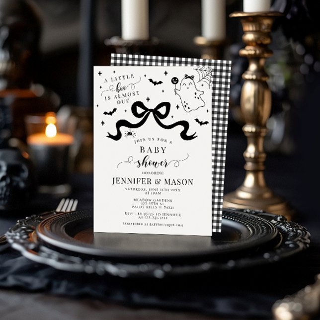 Niedliche Stylish Little Boo Ghost Bow Baby Girl D Einladung (Von Creator hochgeladen)