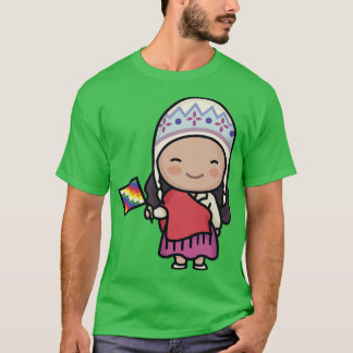 Niedliche südamerikanische Bergmädchen T-Shirt